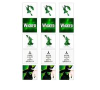 Wickd The Musical Personalised Edible Cake Topper & Matching Cupcake Toppers Printed on Icing Sheets - Round, Square, Costco, Cupcake Toppers - Happy Birthday (4. Cupcake Toppers)