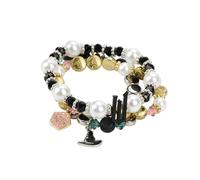 Wicked 3-Piece Stretchy Beaded Bracelet Set, One size, Zinc, no gemstone