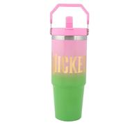 Wicked 900ml Stainless Steel Tourer with Top Swing Handle, Lid, and Straw - Official Universal Movies Wicked Merchandise by Polar Gear - Insulated Cold Drinks Tumbler