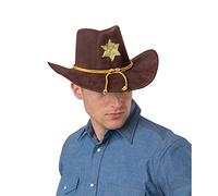 Wicked Adult Unisex Deluxe Brown Suede Sheriff Hat Fancy Dress Accessory