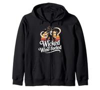 Wicked And Wine-Fueled Witch Magic Zip Hoodie