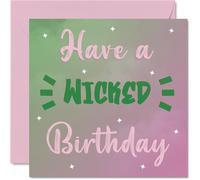 Wicked Birthday Cards - Happy Birthday Card for Women Girls Friend Sister Daughter Mum Auntie Niece, 145mm Musical Bday Greeting Cards