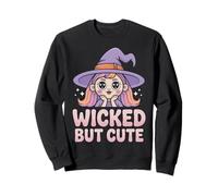 Wicked but Cute - Witch Portrait Halloween Sweatshirt