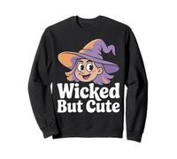 Wicked but Cute - Witch Portrait Halloween Sweatshirt