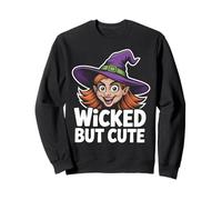 Wicked but Cute - Witch Portrait Halloween Sweatshirt