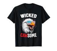 Wicked Cawsome Patriotic Eagle Design T-Shirt