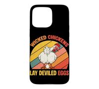 Wicked Chicken Lay Deviled Eggs Happy Thanksgiving Retro Case for iPhone 15 Pro Max