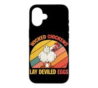 Wicked Chicken Lay Deviled Eggs Happy Thanksgiving Retro Case for iPhone 16