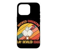 Wicked Chicken Lay Deviled Eggs Happy Thanksgiving Retro Case for iPhone 16 Pro