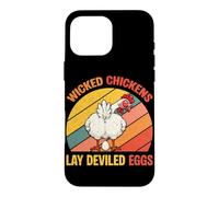 Wicked Chicken Lay Deviled Eggs Happy Thanksgiving Retro Case for iPhone 16 Pro Max