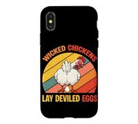 Wicked Chicken Lay Deviled Eggs Happy Thanksgiving Retro Case for iPhone X/XS