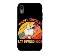 Wicked Chicken Lay Deviled Eggs Happy Thanksgiving Retro Case for iPhone XR