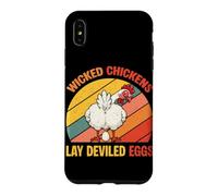 Wicked Chicken Lay Deviled Eggs Happy Thanksgiving Retro Case for iPhone XS Max