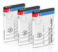 Wicked Chili 3 x Battery Compatible with AVM Fritz!Fon X6 / Fritzfon Telephone Additional Battery, Extended Replacement Battery for Original AVM Fritz Fon 312BAT030 (1200 mAh Li-Ion)
