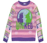 Wicked Christmas Jumper | Glinda and Elphaba Xmas Jumper | Girls Knitted Festive Jumpers