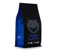Wicked Coffee DECAF Strong Coffee Beans 500g Bag, Dark Medium Roast, Hand Roasted Swiss Water Decaffeinated, Resealable Bag