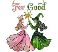 Wicked Colorful Suncatcher, Window Art Princess and Witch, Acrylic Window Hanging Art, 2D Flat Acrylic Ornament, Wicked Ornament for Home Room Window Decor