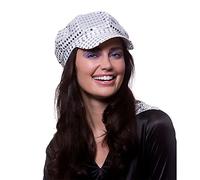 Wicked Costumes 70's Style Silver Sequin Cap Fancy Dress Accessory