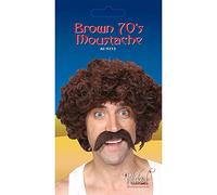 Wicked Costumes Adult 70's Style Brown Tash Fancy Dress Accessory