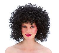Wicked Costumes Adult 80's Black Disco Perm Fancy Dress Wig