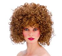 Wicked Costumes Adult 80's Brown Disco Perm Fancy Dress Wig