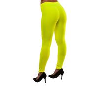 Wicked Costumes Adult 80's Leggings (Neon Yellow) - M/L (UK 12-16)