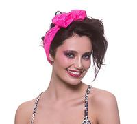 Wicked Costumes Adult 80's Neon Pink Lace Scarf/Hair Tie - Fancy Dress Accessory