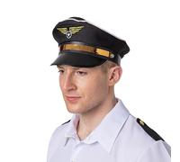 Wicked Costumes Adult Airline Pilot Cap Fancy Dress Hat Accessory