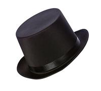 Wicked Costumes Top Hat Victorian Satin Fancy Dress Black