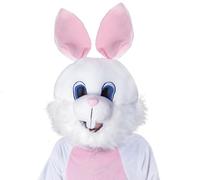 Wicked Costumes Adult Bunny Rabbit Plush Mascot Head Fancy Dress Accessory Easter Egg Hunt - One Size