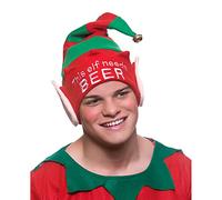 Wicked Costumes Adult Christmas This Elf Needs Beer Hat with Bell Santas Little Helper Fancy Dress Accessory Xmas (Beer)