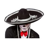 Wicked Costumes Adult Day of The Dead Black Mexican Sombrero Fancy Dress Hat