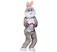 Wicked Costumes Adult Deluxe Easter Bunny Rabbit Mascot Costume - Plush Full Body Fancy Dress Outfit for Easter Events, Promotions, Parties & Mascot Wear - One Size