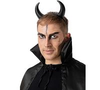 Wicked Costumes Adult Devil Horns on Headband - Black Fancy Dress Accessory