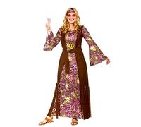 Wicked Costumes Adult Female Summer of Love Hippie Fancy Dress Costume, Women: 10-12, Purple