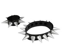 Wicked Costumes Adult Goth Punk Black Spikey Choker & Cuff Fancy Dress Accessory