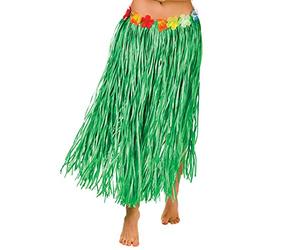 Wicked Costumes Adult Green Hawaiian Hula Skirt - Long (80cm) - One Size