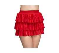 Wicked Costumes Adult Ladies 80's Red Lacey Ra-Ra Skirt Fancy Dress