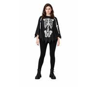 Wicked Costumes Adult Ladies Skeleton Halloween Poncho - Plus Size