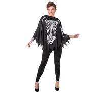 Wicked Costumes Adult Ladies Skeleton Halloween Poncho - Standard Size