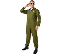 Wicked Costumes Adult Mens Top Shot Pilot Fancy Dress Costume - Large
