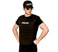 Wicked Costumes Adult Police Vest & Cap Fancy Dress Costume - One Size