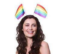 Wicked Costumes Headband Pride Rainbow Flag Boppers – Adult