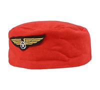 Wicked Costumes Adult Red Flight Attendant Air Hostess Stewardess Fancy Dress Hat