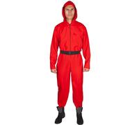 Wicked Costumes Adult Red Hooded Jumpsuit with Belt Fancy Dress Cosutme - Small