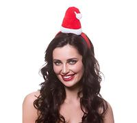 Wicked Costumes Adult Red Velour Santa Hat on Headband Christmas Fancy Dress Accessory