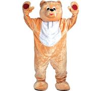 Wicked Costumes Adult Super Deluxe Teddy Bear Fancy Dress Mascot - One Size