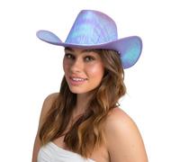 Wicked Costumes Adult Texan Cowboy Hat Fancy Dress Party Accessory - Lavender Iridescent