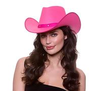 Adult Texan Cowboy Deluxe Fancy Dress Hat Hot Pink Durable Cowgirl by Wicked