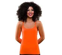 Wicked Costumes Adult Unisex 80's Vest Top (Neon Orange) - XS/S (UK 6-10)